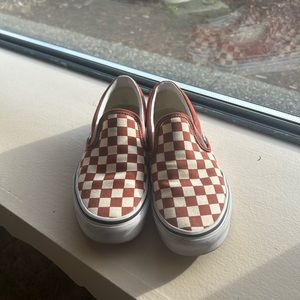 Red Checkered Slip On Vans